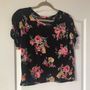 Forever 21 medium black and floral top